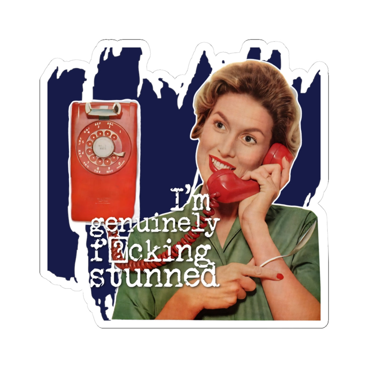 'GENUINELY stunned' - Vintage Vibe Kiss-Cut Stickers