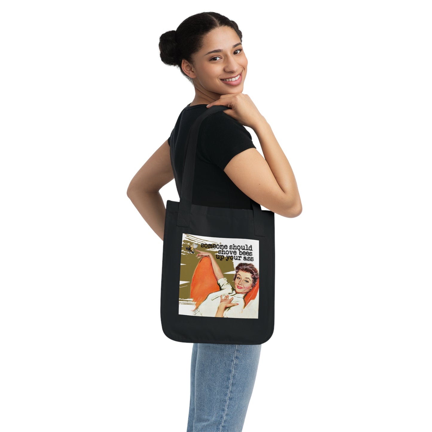 'Someone Should put BEES' - Vintage-Inspired Organic Canvas Tote Bag -