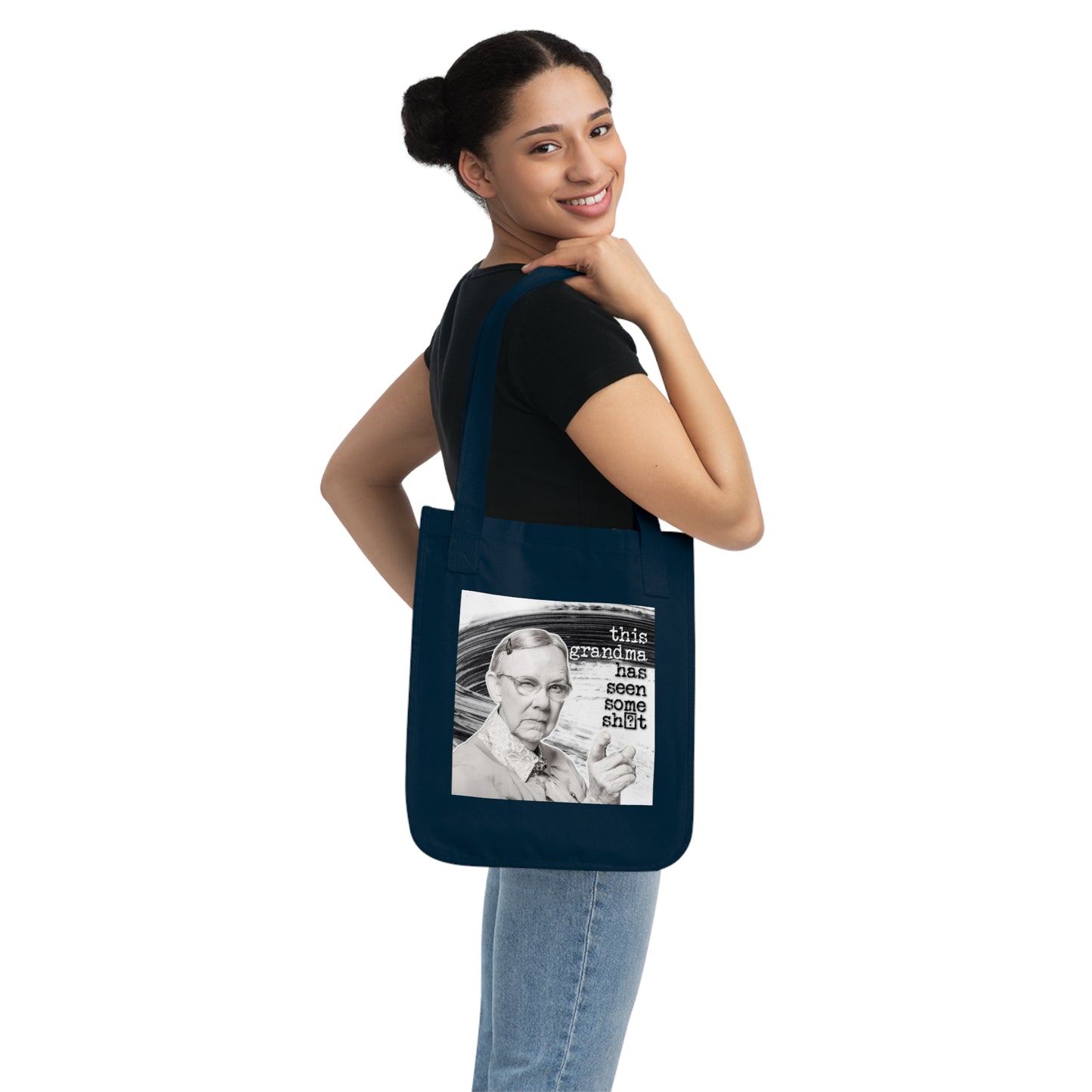 'This GRANDMA has seen some' - Vintage-Inspired Organic Canvas Tote Bag