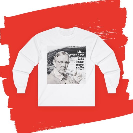 'This GRANDMA has seen some' - Funny Retro Long Sleeve Tee -