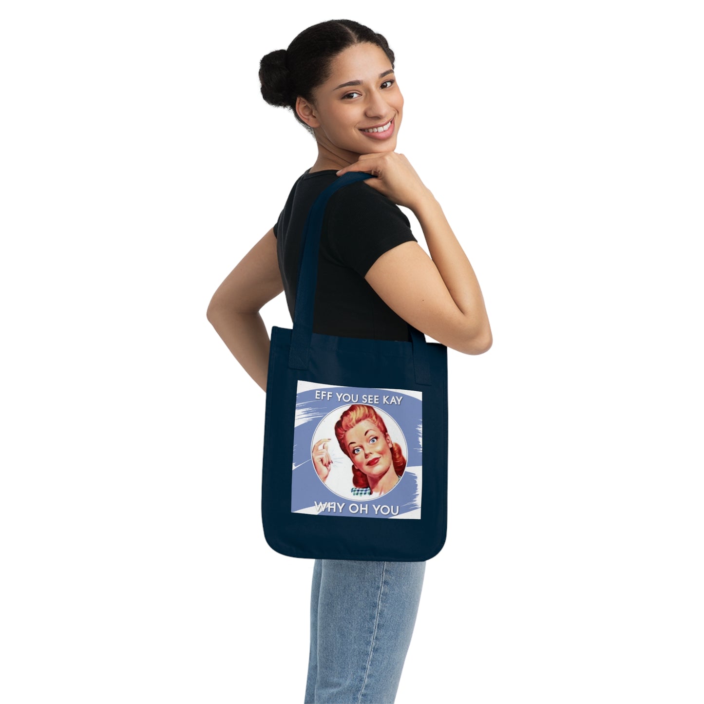 'Eff You See Kay, Why Oh You' - Vintage-Inspired Organic Canvas Tote Bag
