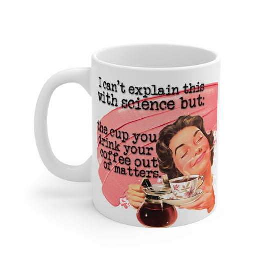 "the CUP matters" - Retro Humor Mug – Fun Coffee Cup for Gifts