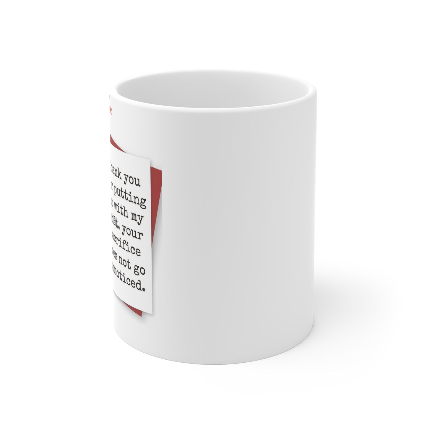 "THANK YOU for putting up" - Retro Humor Mug – Fun Coffee Cup for Gifts