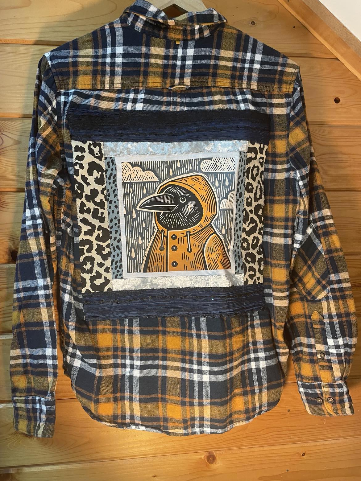 🖤 “Rain or Wreck” Crow Flannel