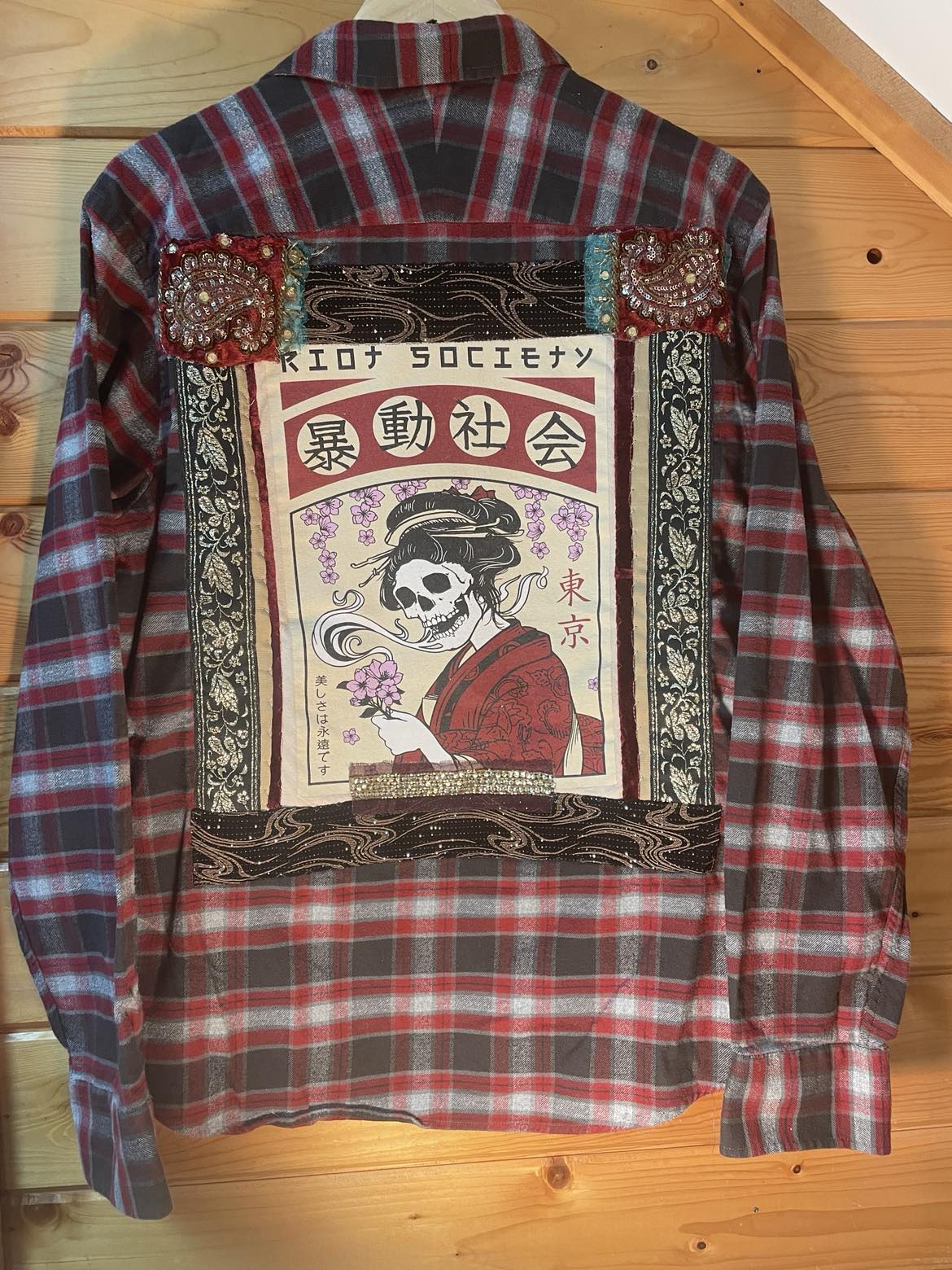 💀 Geisha of the Afterlife Flannel – Riot Society Remix