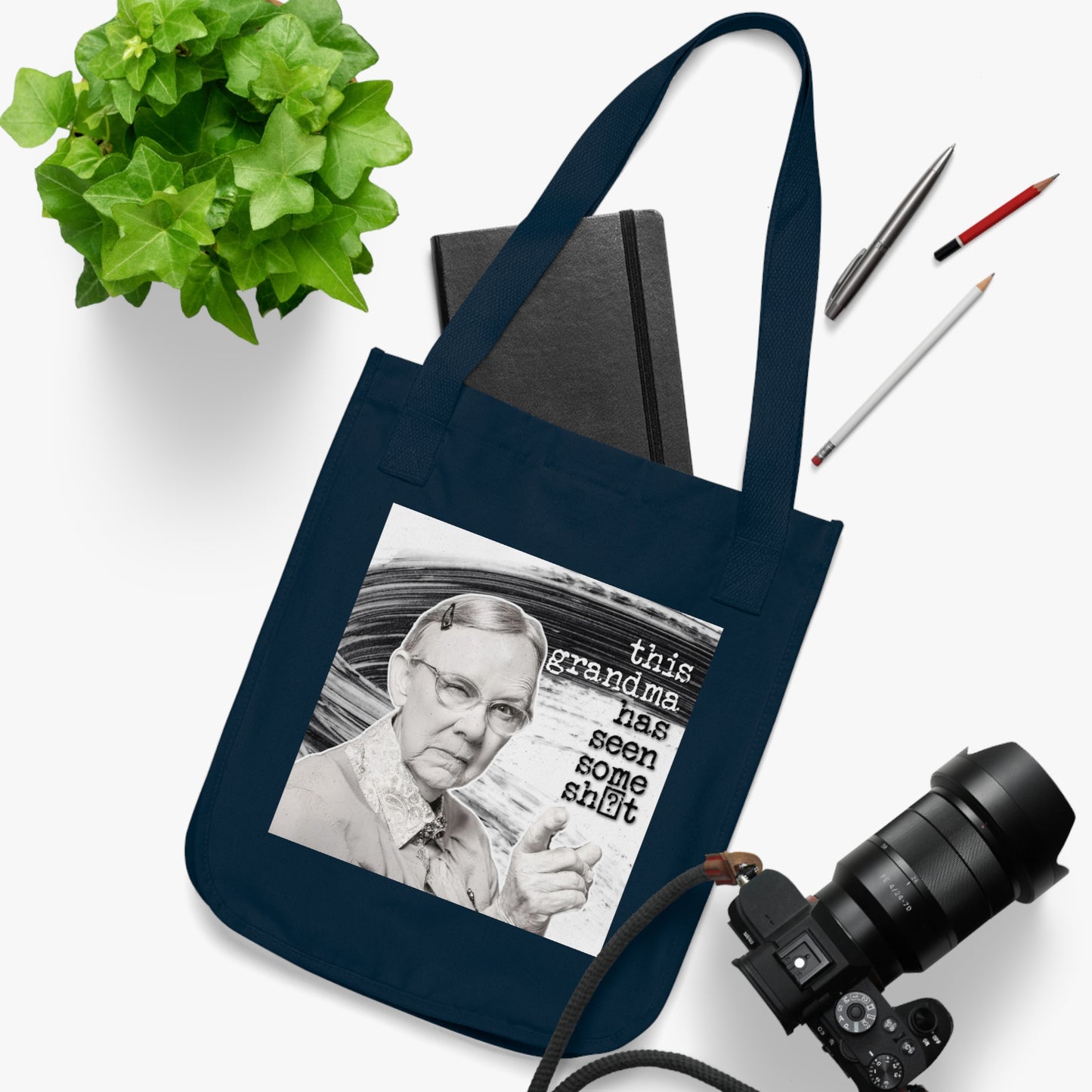 'This GRANDMA has seen some' - Vintage-Inspired Organic Canvas Tote Bag