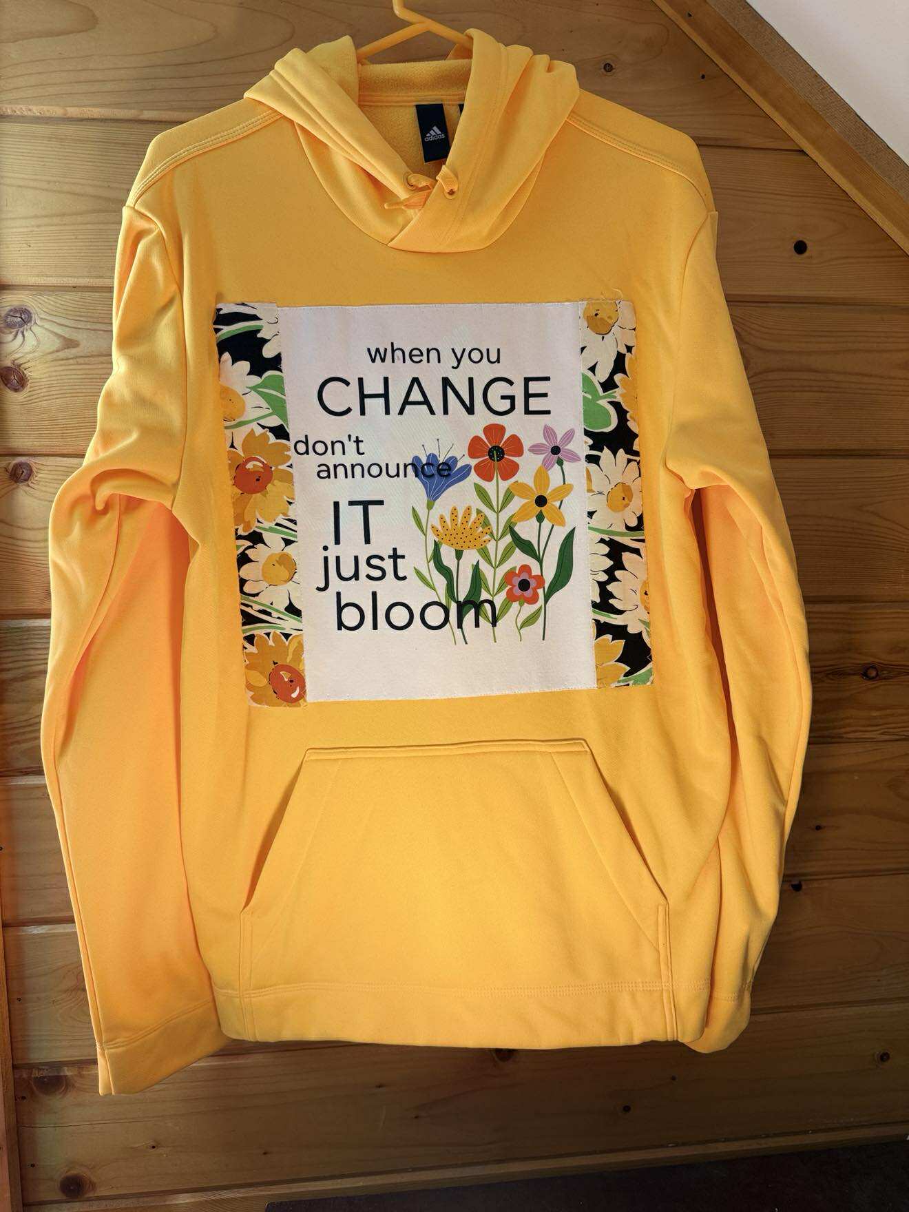 “Just Bloom” Upcycled Hoodie