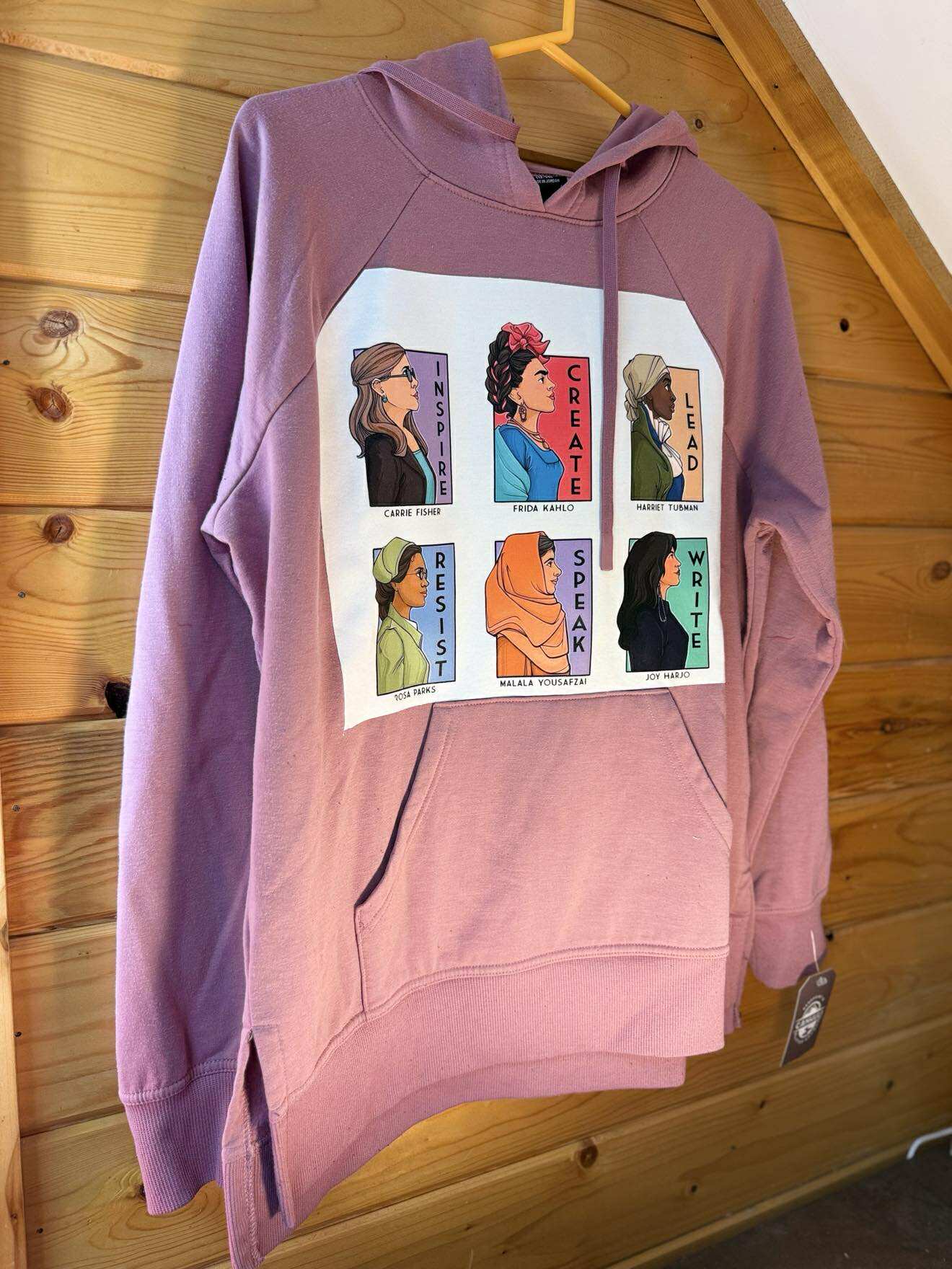 Inspire. Create. Lead. Resist. Speak. Write.  Hoodie