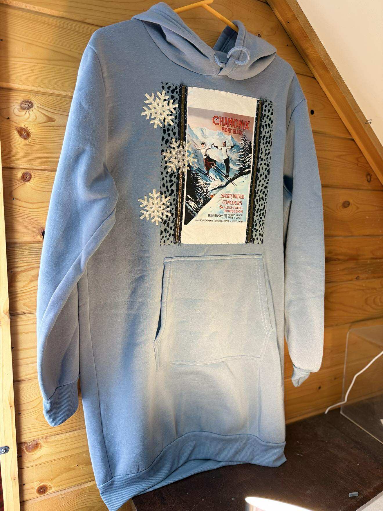 Chamonix Snowfall Hoodie Dress