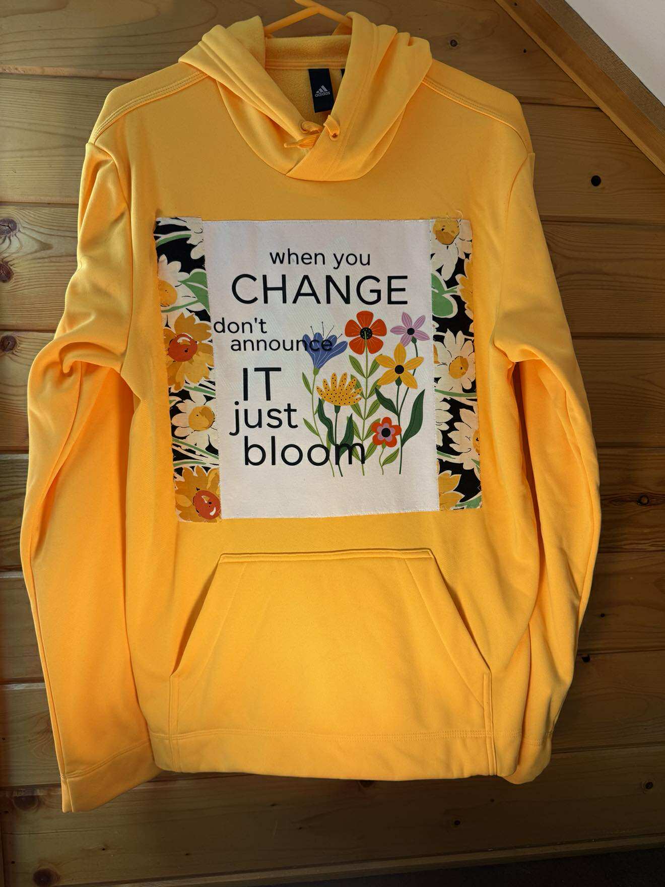 “Just Bloom” Upcycled Hoodie