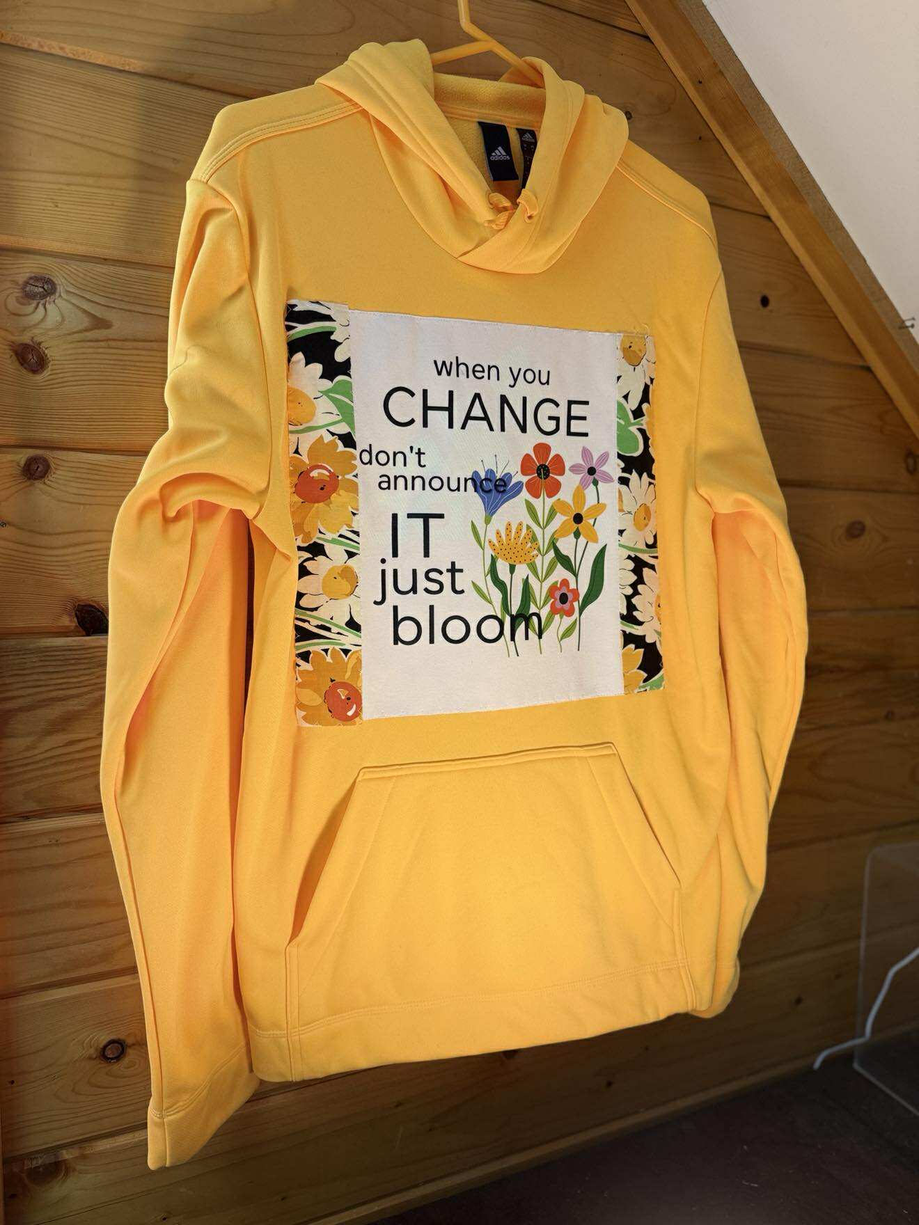 “Just Bloom” Upcycled Hoodie