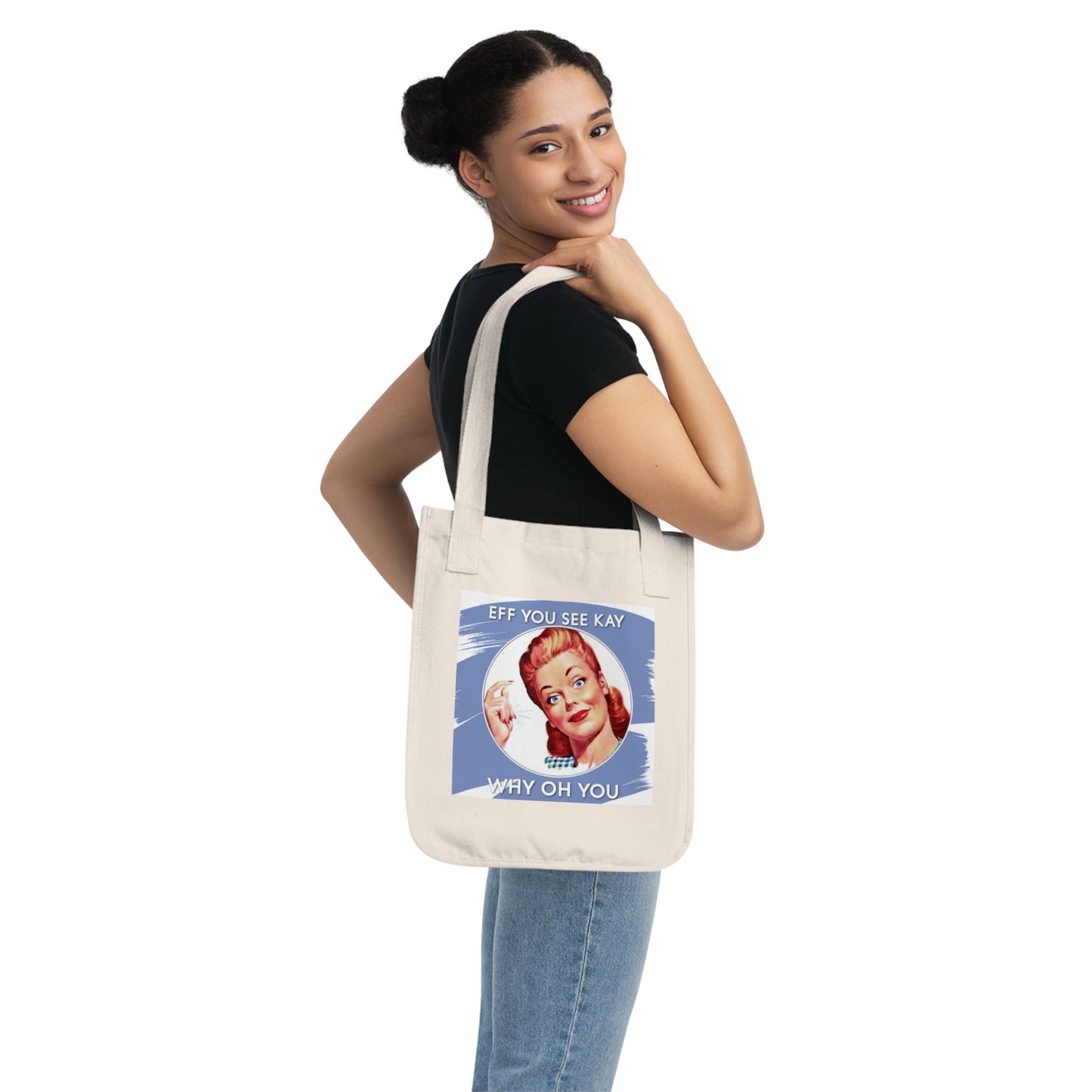 'Eff You See Kay, Why Oh You' - Vintage-Inspired Organic Canvas Tote Bag