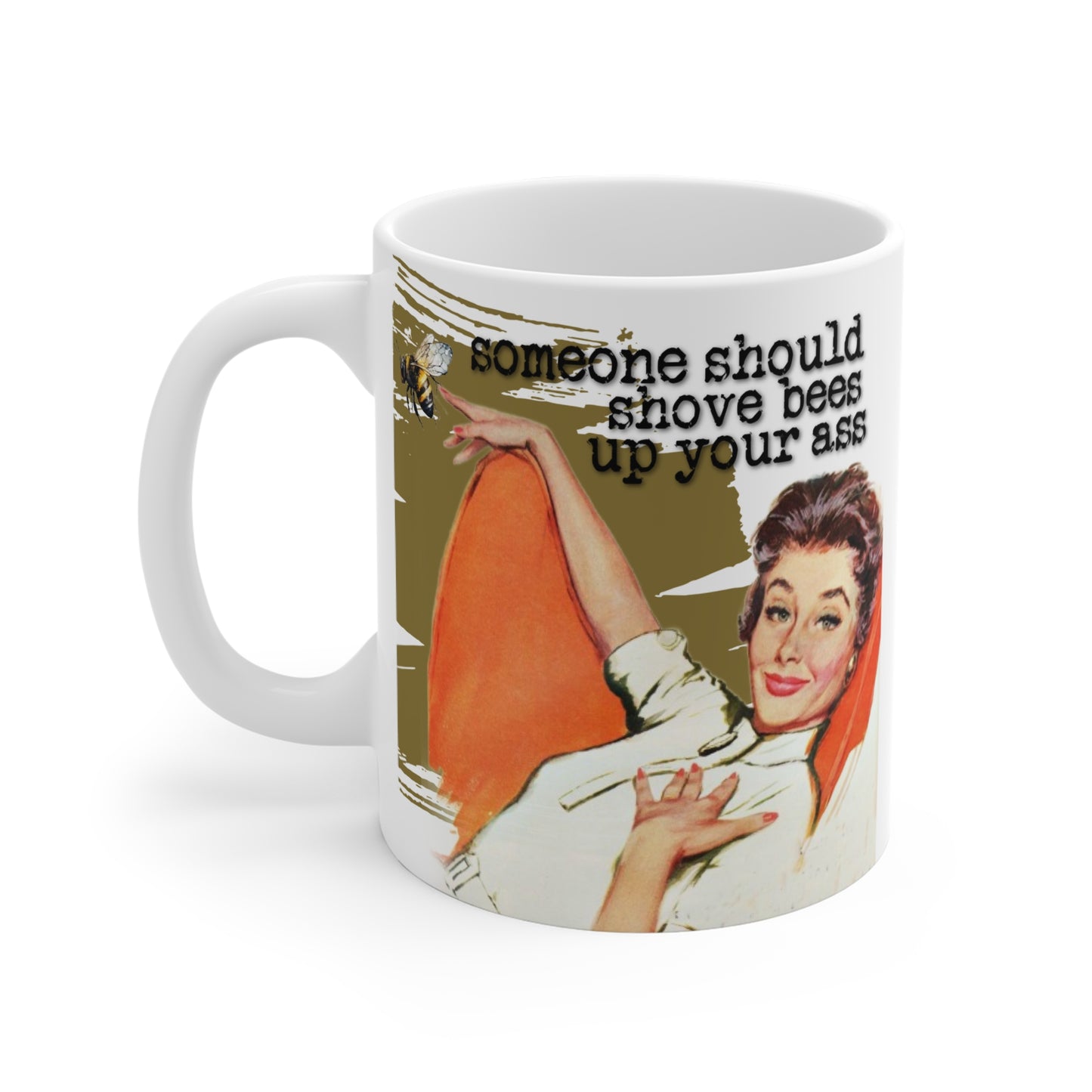 "Someone should BEES" – Fun Coffee Cup for - Gifts Retro Humor Mug –