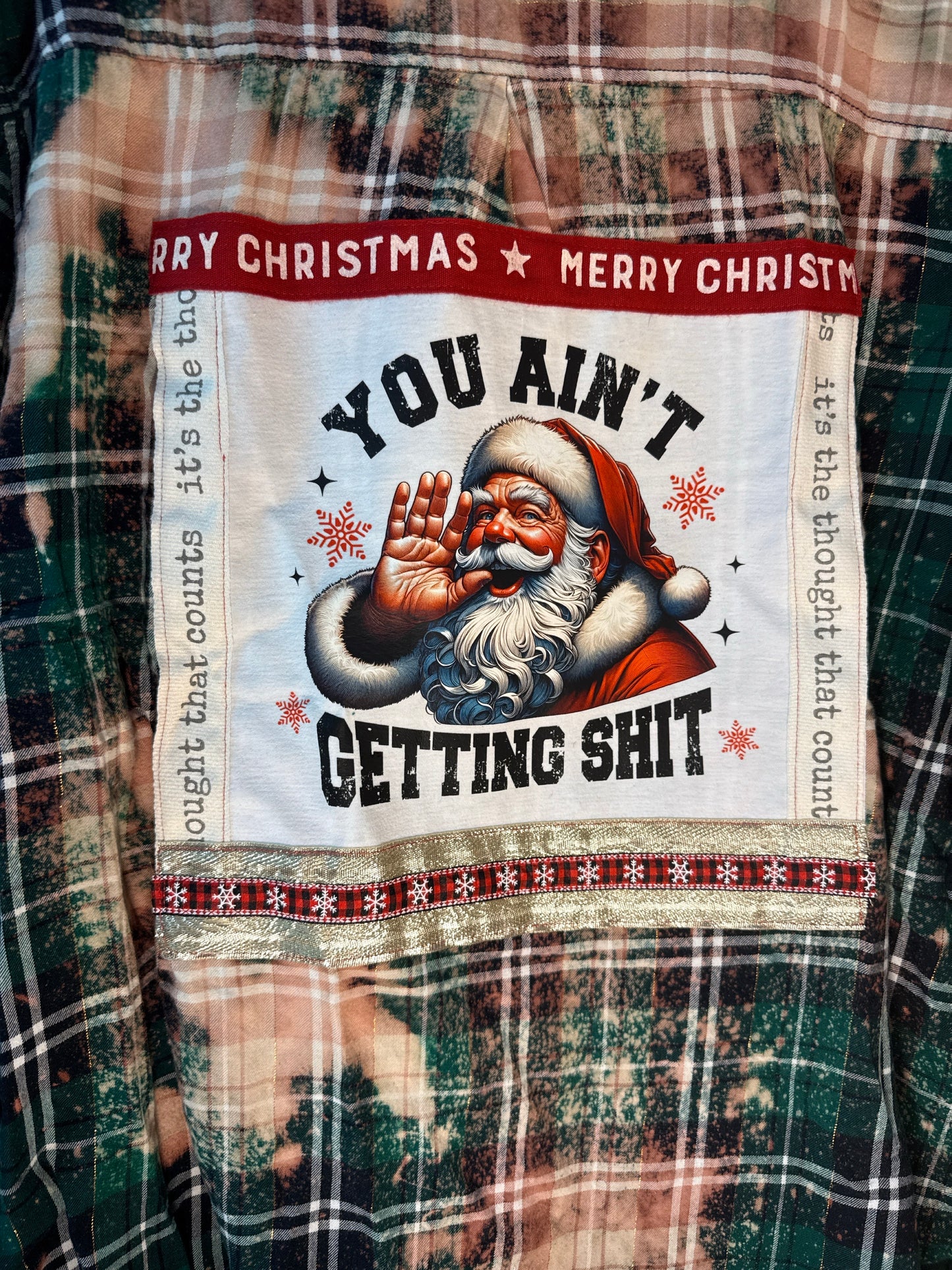 You Ain’t Getting Sh*t (Green Plaid Edition) Flannel