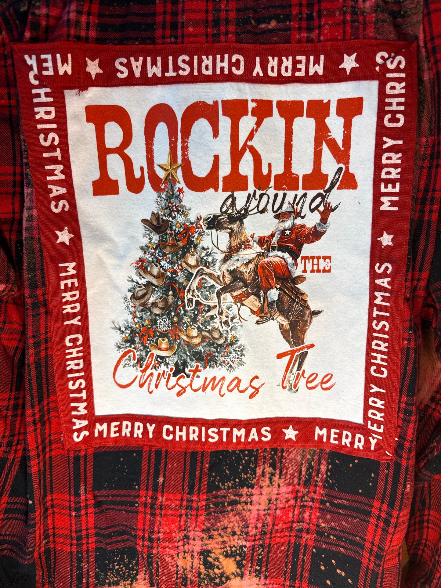 Cowboy Christmas “Rockin’ Around” Flannel