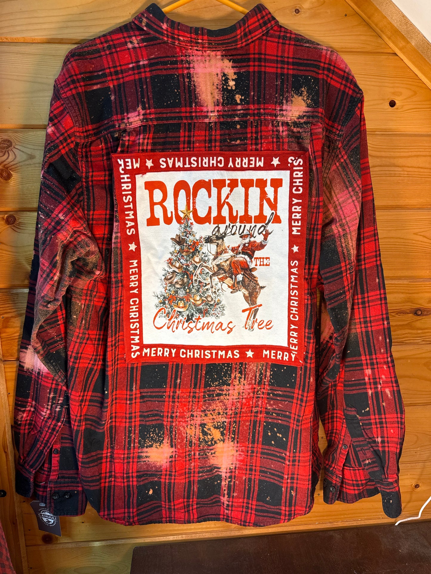 Cowboy Christmas “Rockin’ Around” Flannel