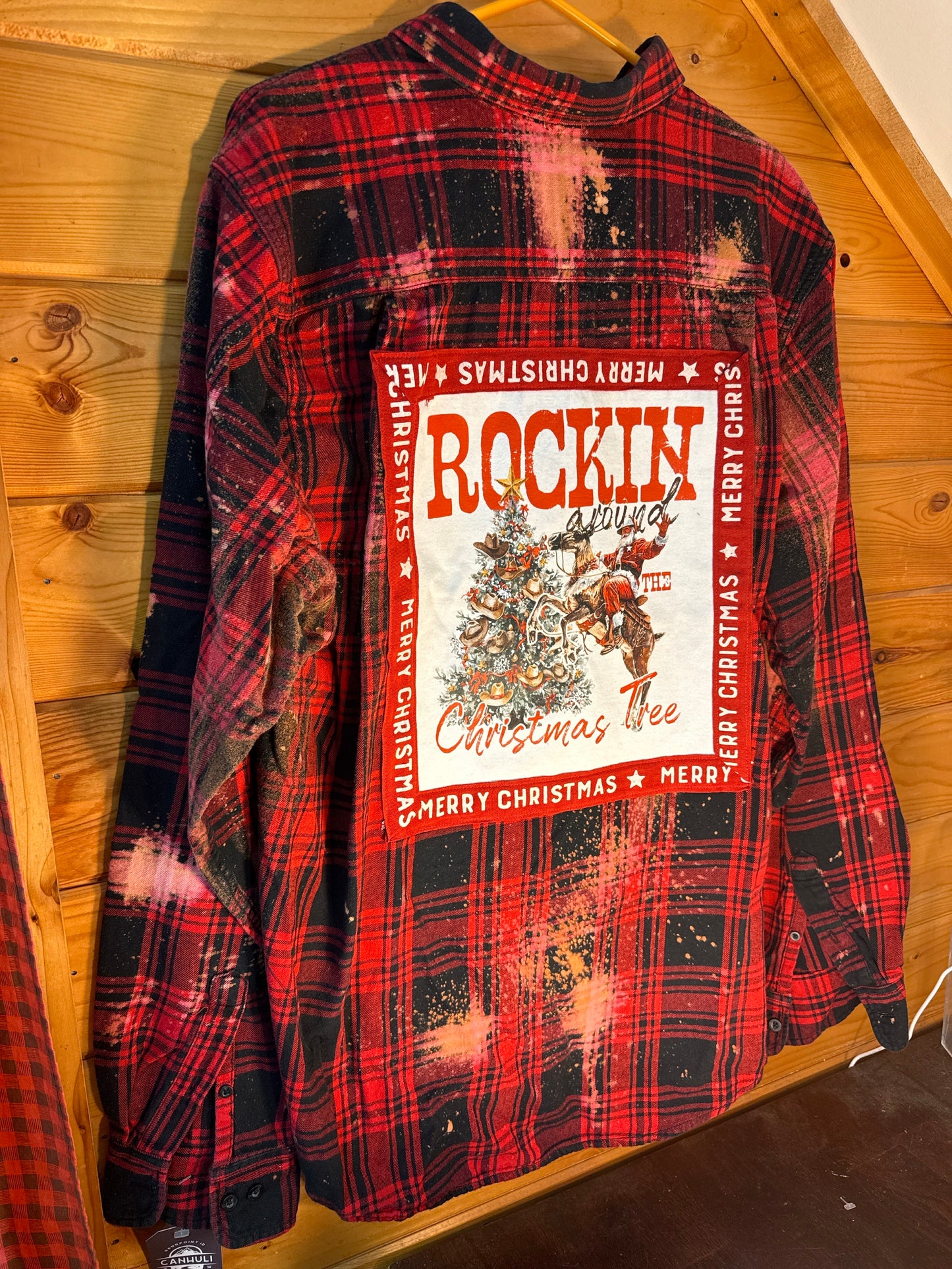 Cowboy Christmas “Rockin’ Around” Flannel