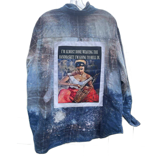 ‘Handbasket to Hell’ Flannel – Deep Indigo Edition