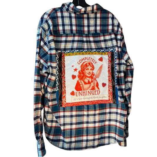 Completely Unhinged – Sweetheart with a Side of Psychosis Flannel