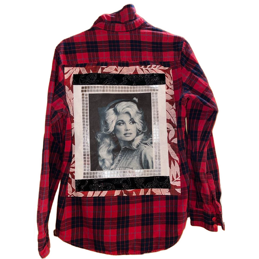 What Would Dolly Do? – Rhinestone Heart Flannel