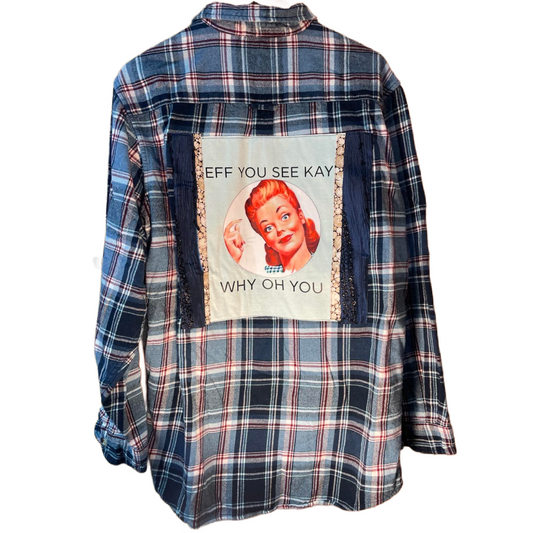 Eff You See Kay Vintage Flannel – Aunt Jane’s Official Uniform
