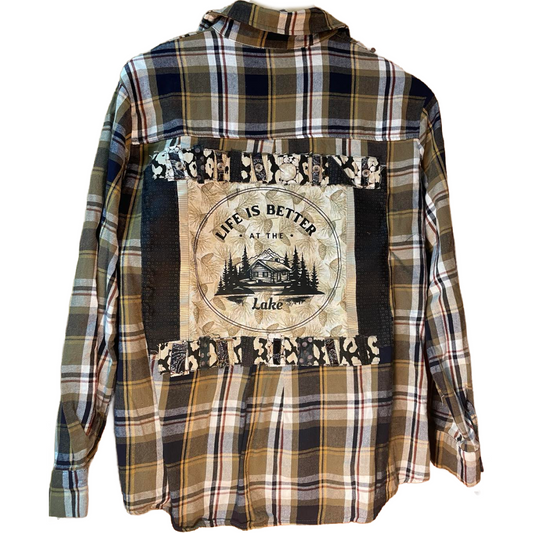 Life Is Better at the Lake – Cabin Core Flannel