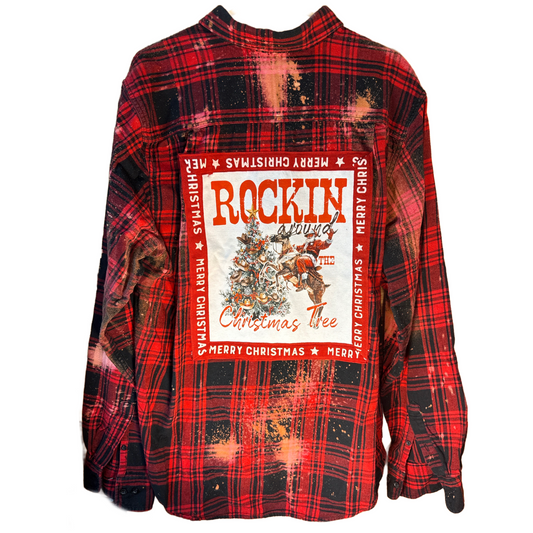 Cowboy Christmas “Rockin’ Around” Flannel
