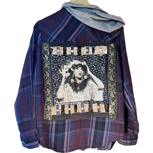 Dreams and Dagger Eyes -  Upcycled Stevie Nicks Flannel