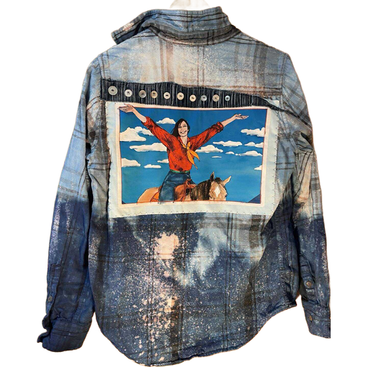 Yeehaw Galaxy Cowgirl Flannel